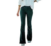 TDEOK Cordhose Damen Bootcut: Stoffhose Damen Elegant Flared Hose High Waist Slim Fit Lang Cord Pants Mit Taschen Stretch-Hose Boyfriend Freizeithose Straight Leg Schlag Hose Bootcut Bleistifthose