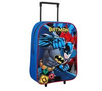 TDL Batman Kinder-Trolley: schwarz, Hartschale, leicht gleitende Räder & verstellbarer Griff, offizielles Lizenzprodukt