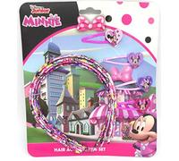 TDL Disney Minnie Mouse Set - 4 Haarreifen & 4 Haarklips - Offiziell Lizensiert - 4 Head Band and Clip Set