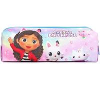 TDL Gabbys Puppenhaus Federmäppchen Kinder Reißverschluss Stift Schutzhülle Mädchen Rosa Schreibwaren Halter Schulanfang Set