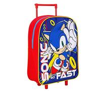 TDL Kinder Standard Faltbarer Trolley Handgepäcktasche Rucksack für Schule, Reisen, Urlaub (Sonic)