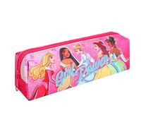 TDL Prinzessinnen-Federmäppchen für Kinder, mit Reißverschluss, für Mädchen, Rosa, Schreibwarenhalter, Schulanfang