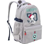 TDL Snoopy Peanuts Deluxe Rucksack mit gepolsterten Trägern, Grau, Large, Rucksack