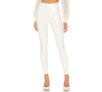 TDNZSEL Frauen Glänzende PU Latex Leder PVC Hosen Slim Sexy Leggings Stretchy Hohe Taille Bodycon Enge Hosen, A30020-weiß, M