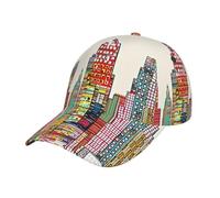 TDTRADD Baseball Cap Dad Hat Original Classic Unisex Erwachsene Herren Ballkappe Einstellbare Größe Cartoon Austin Texas Schwarz, mehrfarbig, Einheitsgröße