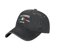 TDTRADD Unisex-Baseballkappe, Palermo, Sizilien, Italien, italienische Flagge, verstellbar, atmungsaktiv, Sonnenhut für Erwachsene, Damen und Herren, mehrfarbig, Einheitsgröße
