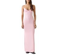 Tdvcpmkk 2024 Damen Sommer Lang Abendkleid Ärmellos Rückenfrei V-Ausschnitt Slim Fit Spaghettiträger Kleid, Pnnrk, Medium