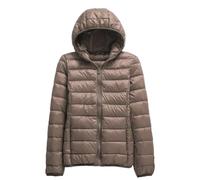 Tdvcpmkk Damen Daunenjacke PlUK Size Hooded Damen Ultraleichte Faltbare Daunenjacke, khaki, 7X-Large