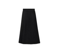 Tdvcpmkk Damen Faltenrock Frühling Sommer Herbst Casual Elegant Ausgestellt Knielang Große Größe Midi Rock, Schwarz , 40