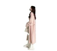 Tdvcpmkk Damen Strickcardigan Pullover Herbst und Winter Lose Große Größe Slim Fit Lazy Style Nerz Fleece Langer Mantel, Pink, XX-Large