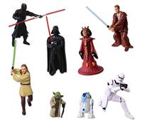 TE-Trend 8 Stück Star Wars Schlüsselanhänger Anhänger Figuren Darth Vader Yoda Stormtrooper R2D2 Amidala Obi Wan Kenobi Mehrfarbig