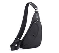 Tealots Sling Bag Slim Schultertasche Persönliche Tasche Kleiner Rucksack Crossbody Brusttaschen für Reisen Wandern Casual Daypack, Schwarz, Einheitsgröße, Crossbody Brusttasche