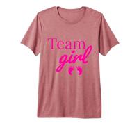 Team Girl Pink Baby Shower Gender Reveal Party Premium T-Shirt