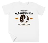 Team Karasuno Essential Jungen Mädchen Unisex Kinder Weiß T-Shirt Kurzarm Kids White T-Shirt
