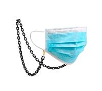 TEAMER Acryl Sonnenbrillen Ketten Leopard Kette für Brillen Multicolor Sonnenbrillen Kette Lanyard Lesebrille Kordel Hals Maske Riemen Seil Für Frauen Männer (Schwarz-Weiß - Gold)