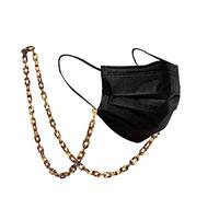 TEAMER Acryl Sonnenbrillen Ketten Leopard Kette für Brillen Multicolor Sonnenbrillen Kette Lanyard Lesebrille Kordel Hals Maske Riemen Seil Für Frauen Männer (Leopard - Gold)