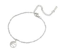 TEAMER Basketball Armband Basketball Anhänger Edelstahl Mode Sport Ball Schmuck Sportler Trainer Basketball Liebhaber (Silber)