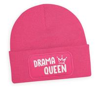 #teamludorf Beanie - Drama Queen - Personalisierte Wintermütze mit Ihrem gewünschten Druckmotiv Unisex Soft-Touch Beanie Warm & doppellagig One Size Viele Farben Fuchsia