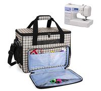 Teamoy Nähmaschinentasche, Nähmaschine Transport- und Aufbewahrungstasche für Unterwegs, Reisetasche für Nähmaschine und Andere Zubehörs, Graue Punkte