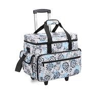 Teamoy Nähmaschinentasche Trolley, Nähmaschinentasche mit Rollen, Nähmaschinen Trolley für Nähmaschine Zubehör, Löwenzahn