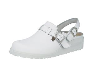 Tec-Pro-Telis Clogs weiß Kalbsleder Wechselfußbett Weite H Work - Berkemann 9.5 UK/44 EU