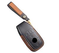 TECART Smart Autoschlüssel Hülle Schlüsselhülle Passt für Mercedes Benz A B C CLA CLS GLA GLS W177 W247 W205 C257 W222 Leder Schlüsselschutz Schlüssel Schutz Etui Schlüsselmäppchen 3 Tasten Schwarz