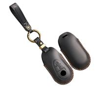 TECART Smart Schlüsseltasche Schlüsselhülle Passt für Mercedes Benz S W223 S300 S350 S400 S450 S500 C200 C260 C W203 Leder Schlüssel Schutz Etui Schlüsselmäppche Schlüsselbox 3 Tasten Schwarz
