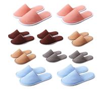 Teceyfeet 10 Paar Unisex Gästehausschuhe Set Hotelslipper Winter warm Bequeme Washable Antirutsch Hausschuhe Hochwertige Gästepantoffeln Slipper