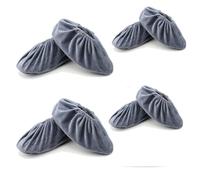 Teceyfeet 4-6 paar Schuhüberzieher,Anti-Rutsch überzieher schuhe, Staubfrei Überschuhe Waschbare Wiederverwendbare für Schuhe, die Hausreinigung (4 L Grau)