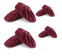 Teceyfeet 4-6 paar Schuhüberzieher,Anti-Rutsch überzieher schuhe, Staubfrei Überschuhe Waschbare Wiederverwendbare für Schuhe, die Hausreinigung (4 L Rot)