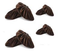 Teceyfeet 4-6 paar Schuhüberzieher,Anti-Rutsch überzieher schuhe, Staubfrei Überschuhe Waschbare Wiederverwendbare für Schuhe, die Hausreinigung (4 L Braun)