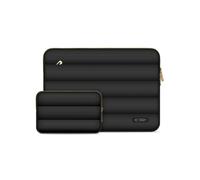 Schutzhülle für Laptop 13" - 14" + kleine Zubehörtasche, Tech-Protect Puffy, Schwarz