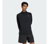 Langarmshirt ADIDAS ORIGINALS "TECH TREFOIL ESSENTIALS, REISSVERSCHLUSS BIS ZUR BRUST", Herren, Gr. L, schwarz, Obermaterial: 88% Polyester, 12% Elasthan, Rundhals, Shirts Langarmshirt (25312666-L) sc