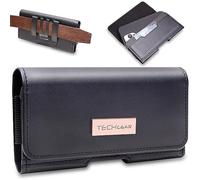 TECHGEAR Handy Gürteltasche Horizontale mit Gürtelclip, PU Leder, RFID Blockierung, Karten/Bargeld Fach, Redmi Note 12 Pro 5G/Note 12 5G/Note 11 Pro 5G/Note 10 5G, Xiaomi 12 Lite/11T/12T Pro/13 Pro