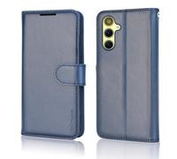 TECHGEAR Wallet Case für Samsung Galaxy A57 5G - RFID Blocking Leder Flip Cover mit Kartenhalter Ständer Magnetverschluss Handschlaufe Stoßfest Case für A57 5G / A57 4G - Blau