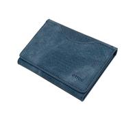 TECHMADE ETRES Smart Wallet Herren Damen - Magnetische Brieftasche mit RFID-Kartenfächern, Jeans-Design, kompatibel mit MagSafe, Made in Italy, Slim und kompakt, blau, Modern