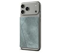 TECHMADE ETRES Wallet Smart ICON Easy - MagSafe Brieftasche mit RFID-Kartenfach, Ultra-Slim, iPhone-kompatibel, minimalistisches Design, Mattschwarz, Helle Jeans, Taglia Unica, Zeitgenössisch