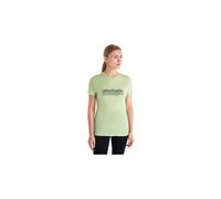 technisches t shirt damen icebreaker merinos 150 tech lite iii contour waves grun XS