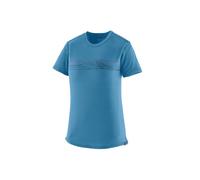 Patagonia - Women's Cap Cool Merino Graphic Shirt - Merinoshirt, Gr. L, blau (StrataStripe:ShoreBlue)