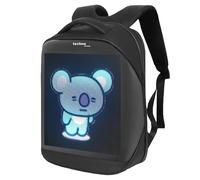 Technoline BAG ONE Rucksack mit LED Display | per App programmierbar | LED Display | App-Steuerung | eigene Bilder & Animationen | 96 x 128 Pixel | Powerbank-Betrieb