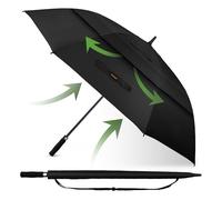 TECKNET Regenschirm Groß XXL,Golfschirm 68 Inch,regenschirm sturmfest Doppelt Überdachung Belüftet,Groß Stockschirm automatisches Öffnen mit EVA-Griff,Stockschirm für Damen und Herren