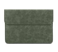 TECOOL 13-13.5 Zoll Laptophülle Leder Wasserdicht Schutzhülle Tasche für 2023 2021 MacBook Pro 14 M3 M2 M1,2022 MacBook Air 13.6 M2, 2012-2020 2022 MacBook Air/Pro 13 M1 M2,Surface Laptop -Grün