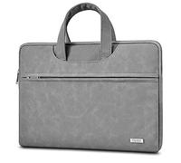 TECOOL 13,3 Zoll Laptop Tasche Hülle für 13.6 MacBook Air M3 M2 2024 2022,13 MacBook Pro/Air M2 M1 2022-2012,14 MacBook Pro M3 M2 M1 2023 2021,wasserdichte Notebooktasche Leder Schutzhülle,Space Grau