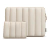 TECOOL 13.3 Zoll Laptop Tasche Hülle für MacBook Air 13 M5(2026) M4 M3 M2 2026-2010,13 Macbook Neo,MacBook Pro 13 M2 M1/ Pro 14 M5(2026) M4-M1,Puffy 13.3 Dell Lenovo HP Spritzfeste Laptop Tasche,Beige