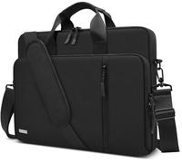 TECOOL 14 Zoll Laptoptasche, 360° Schutz Laptop Schultertasche Umhängetasche für 14'' Lenovo Acer ASUS Dell HP Notebook Wasserdicht Aktentasche, 15 Zoll MacBook Air Tasche, Schwarz