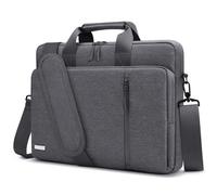 TECOOL 17,3 Zoll Laptoptasche, 360° Schutz Laptop Schultertasche Umhängetasche für 17-17,3 Zoll Lenovo Acer ASUS Dell HP Samsung Laptop Notebook Tasche Stoßfest Wasserdicht Aktentasche, Dunkelgrau