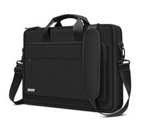 TECOOL 17 Zoll Laptoptasche Schultertasche für 17-17,3" Lenovo Acer ASUS Dell HP Samsung Notebook,17-17.3" Umhängetasche Wasserdicht Aktentasche Herren Notebooktasche Business Laptop Tasche,Schwarz