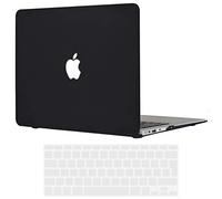 TECOOL Hülle für MacBook Air 13 Zoll 2017-2010 A1466 A1369, Ultradünn Schutzhülle Hartschale Matt Case Cover +EU Tastaturschutz, Nicht kompatibel mit neu MacBook Air 13 2021-2018, schwarz
