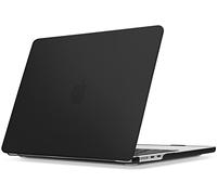 TECOOL Hülle Kompatibel mit MacBook Air 13.6 Zoll M3 M2 2024 A3113 u. 2022 A2681, Ultradünne Hartschale Schutzhülle Case, Schwarz