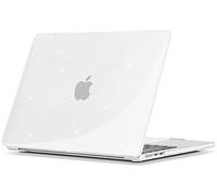 TECOOL Hülle Kompatibel mit MacBook Air 13.6 Zoll M3 M2 2024 A3113 u. 2022 A2681, Ultradünne Hartschale Schutzhülle Case, Glitzer Klar